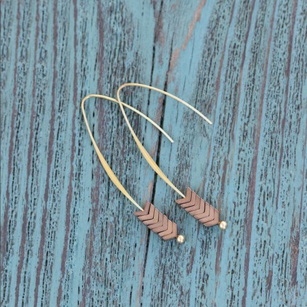 🌞Gold Tone & Copper Tone Threader Earrings New!